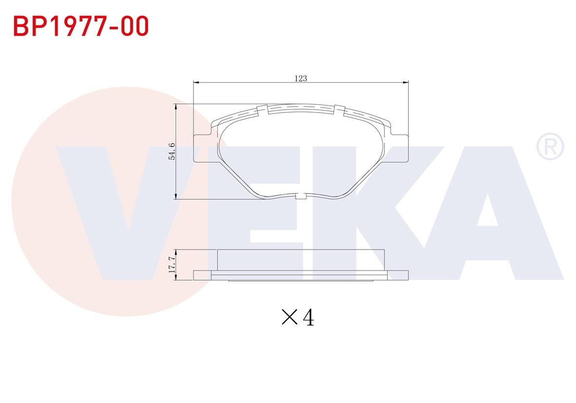 FREN BALATA ON RENAULT MEGANE II (BM0/1,CM0/1) 1.4i 16v 18.30mm 2002-2008 - BP1977-00