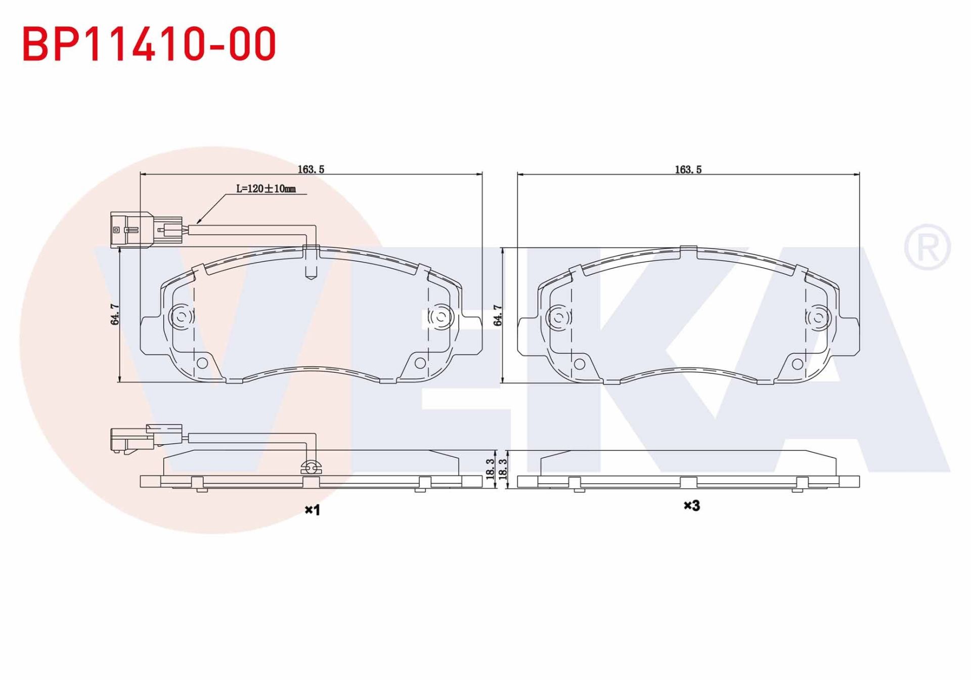 FREN BALATA ON FISLI RENAULT MASTER III (FV) 2.3 DCI 2010- / MASTER III (FV) 2.5 DCI 2010- / OPEL MOVANO B 2.3 DCI 2010- - BP11410-00