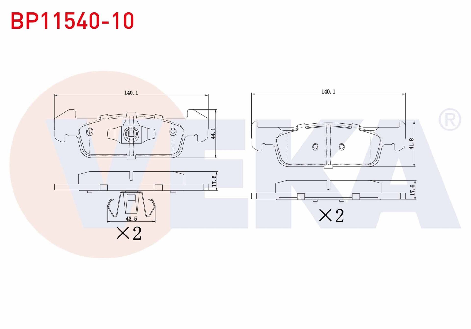 FREN BALATA ON DACIA LOGAN II 1.5 DCI 2012-/ LOGAN II 1.2 2012-/ SANDERO II 1.2 2013-/ SANDERO II 1.5 DCI 2013-/ RENAULT TWINGO III 1.0 SCe 70 2014- - BP11540-10
