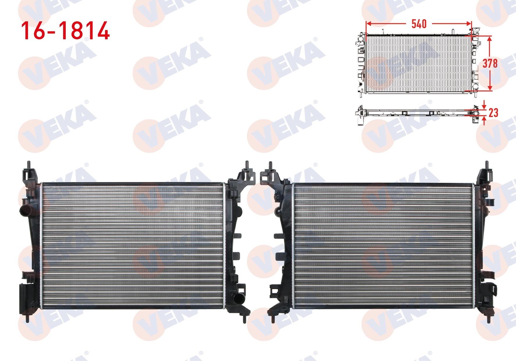 SU RADYATORU MEKANIK FIAT GRANDE PUNTO 1.4 M-T 2005-2012 - 16-1814