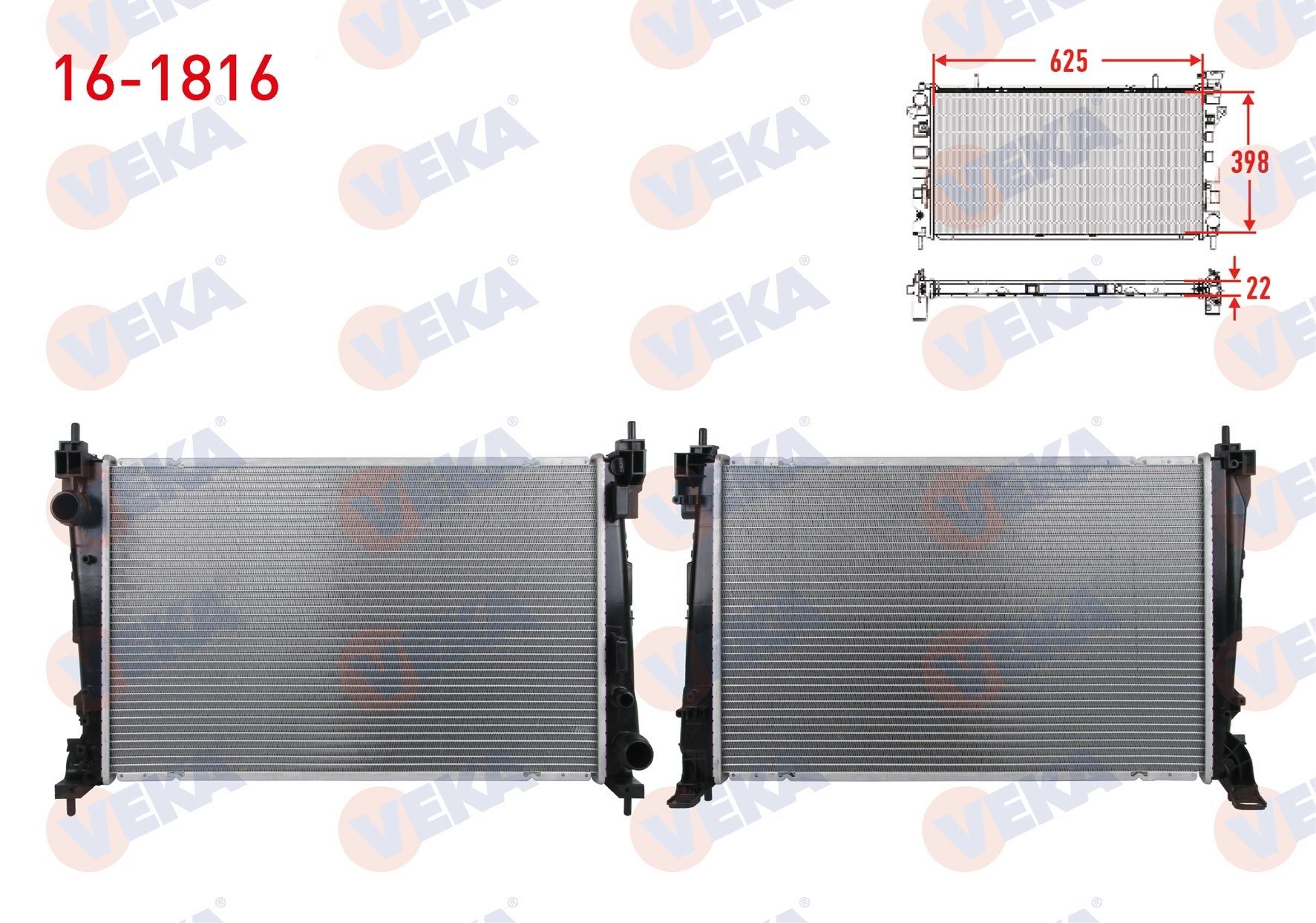 SU RADYATORU MEKANIK FIAT DOBLO 1.3 MJT M-T 2010- - 16-1816