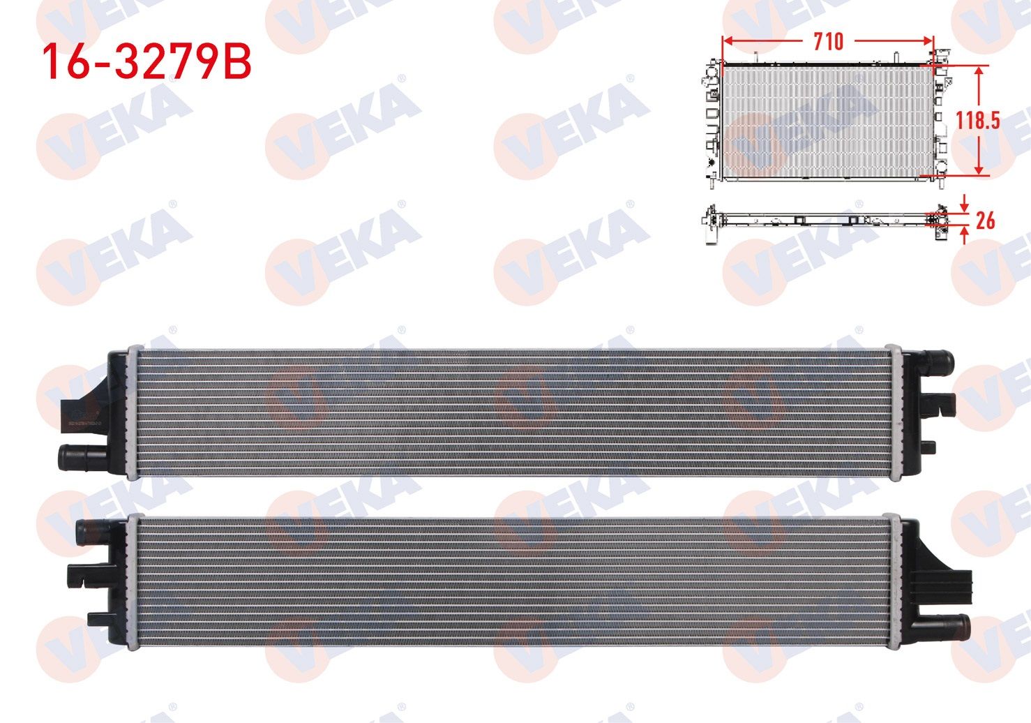 SU RADYATORU ILAVE BRAZING OPEL MOVANO B 2.3 DCI 2010- / RENAULT MASTER III 2.3 DCI 2010- 16-3279B