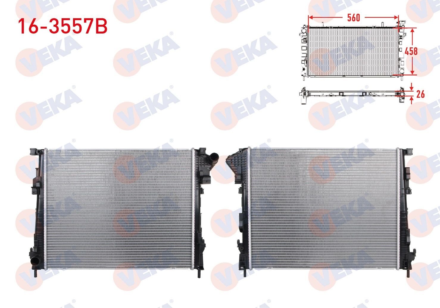 SU RADYATORU BRAZING RENAULT TRAFIC II (FL) 2.0 DCI M-T AC+/- 2006-2014 - 16-3557B
