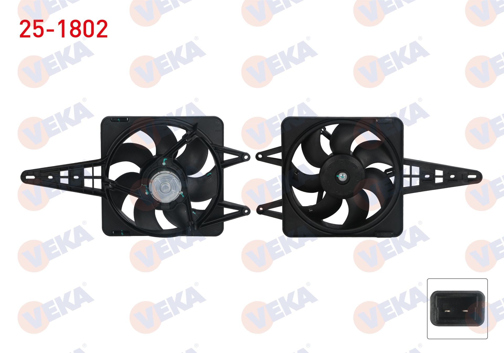 FAN MOTORU SU RADYATORU FIAT TEMPRA 1.4 AC - 1992-1999 - 25-1802