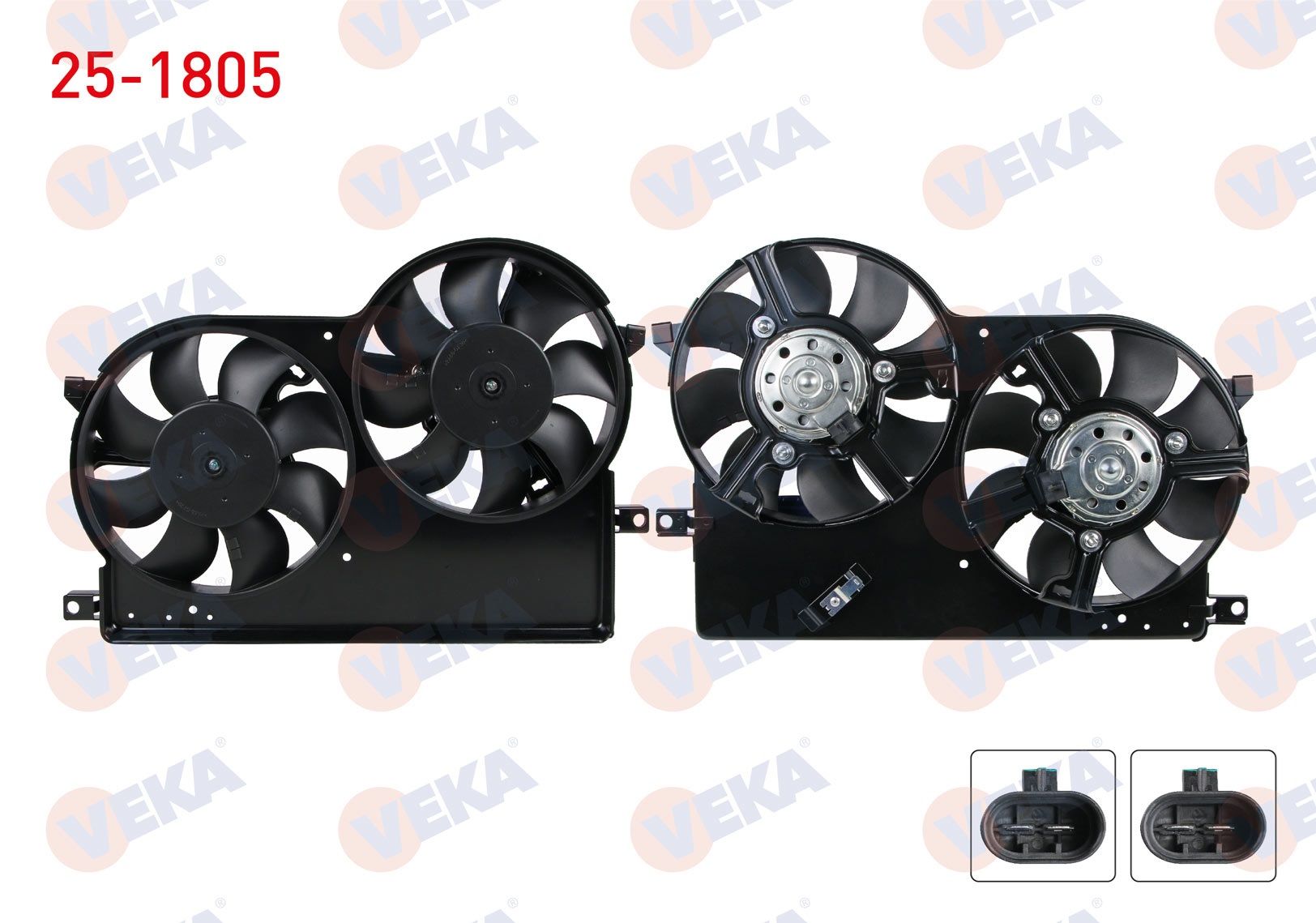 FAN MOTORU (SU+KLIMA) DAVLUMBAZLI CIFTLI FIAT ALBEA 1.3 MJT 2003-2007 - 25-1805