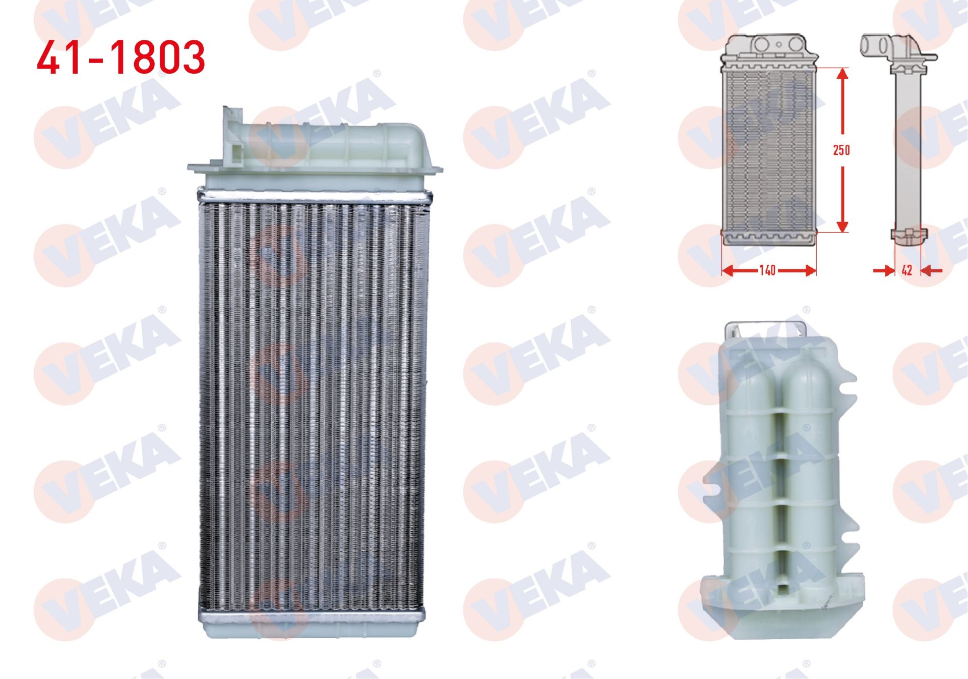 KALORIFER RADYATORU MEKANIK FIAT MAREA (185) 1.6i 16v 1996-2007 - 41-1803