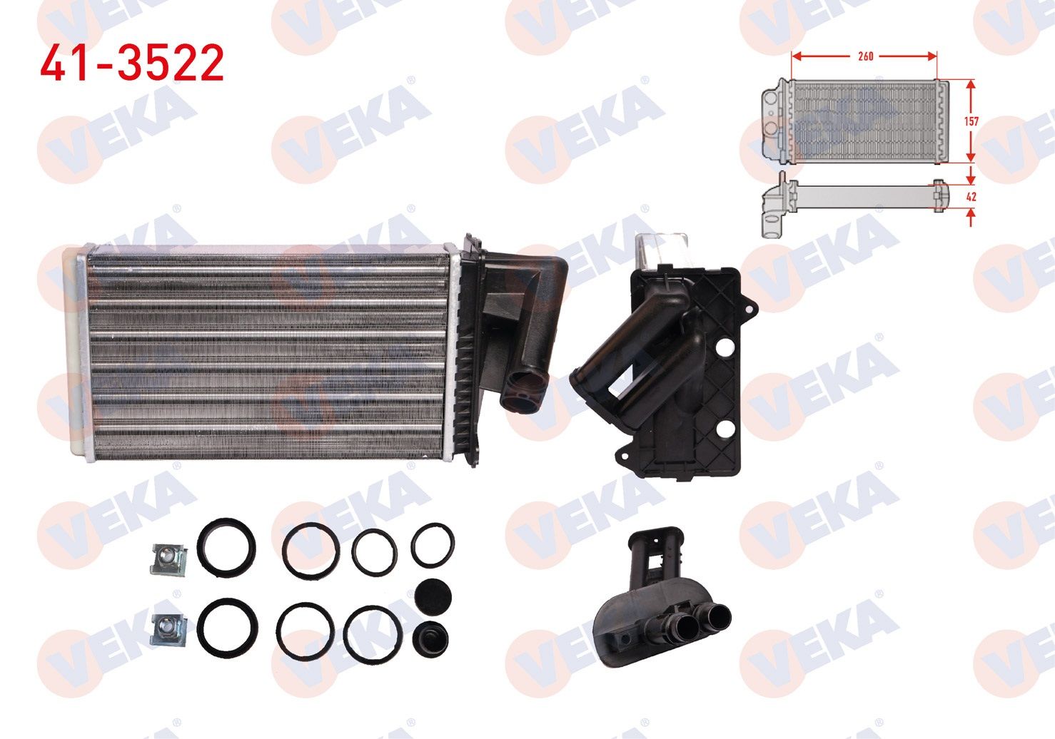 KALORIFER RADYATORU MEKANIK RENAULT LAGUNA I (B56,556) 2.0i 1993-2001 - 41-3522