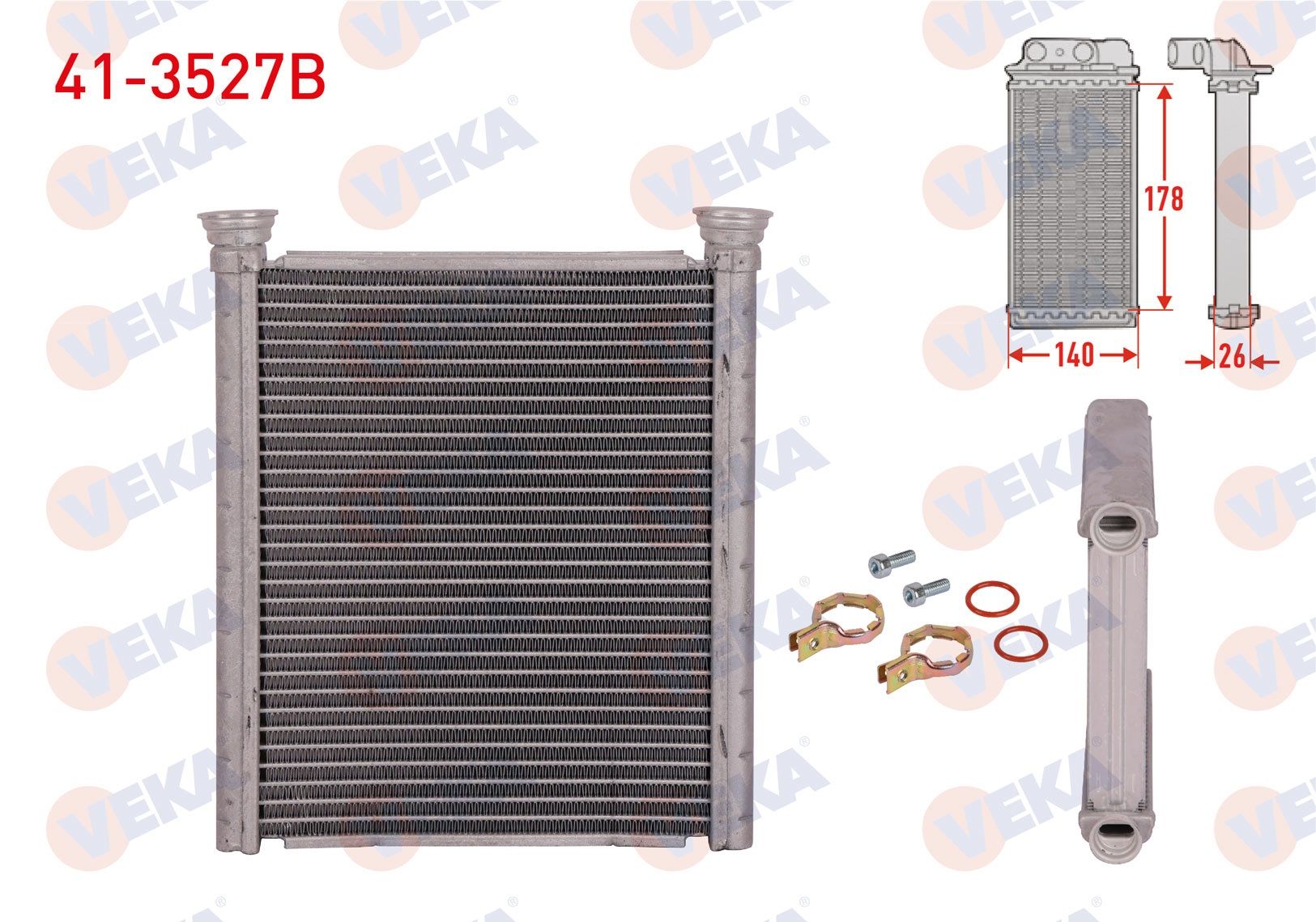 KALORIFER RADYATORU BRAZING RENAULT CLIO V 1.0 TCe - 1.0 SCe - 1.3 TCe - 1.5 BLUE DCI 2020- -41-3527B