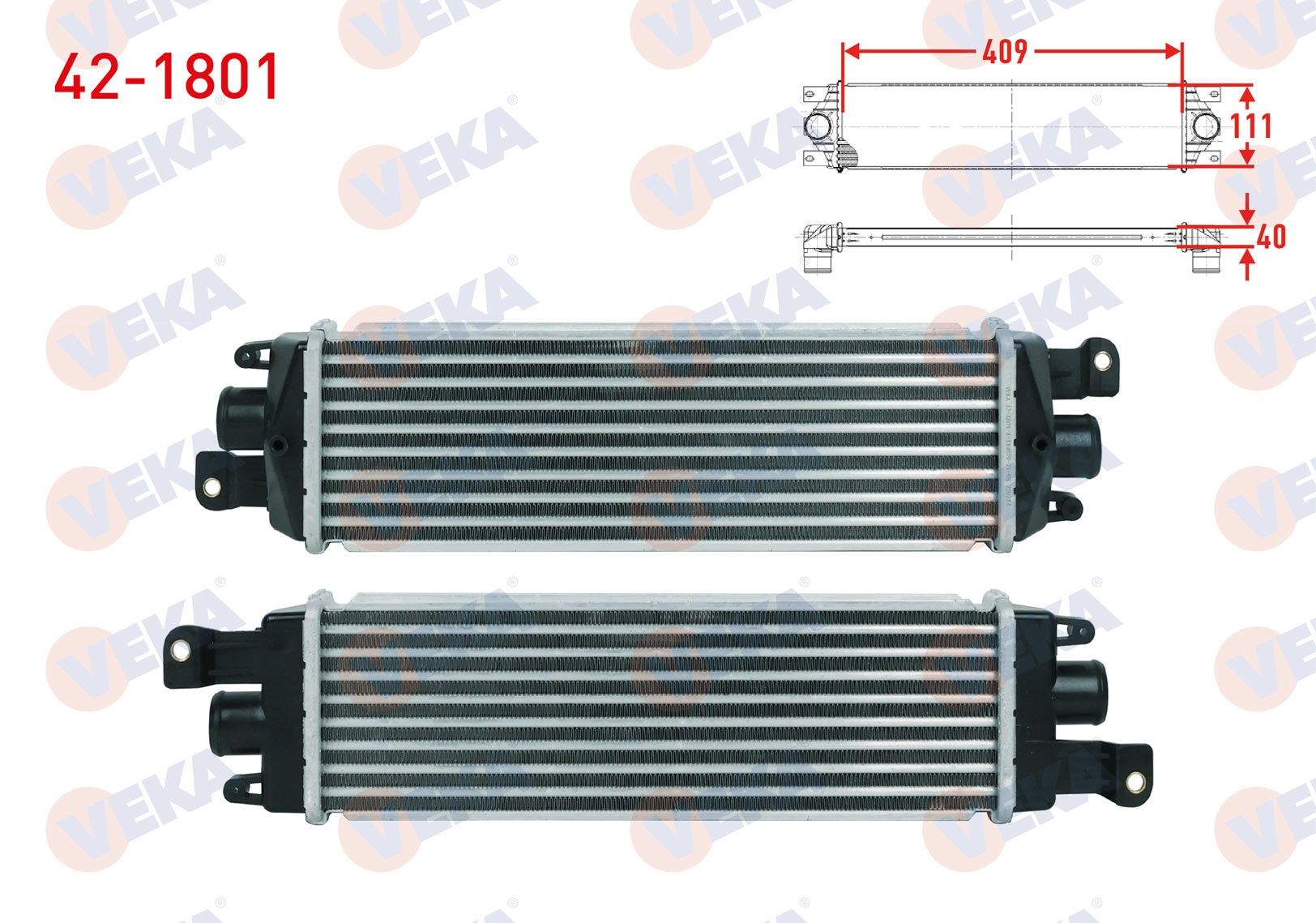 TURBO RADYATORU (INTERCOOLER) FIAT ALBEA 1.3 MJT 2002- - 42-1801