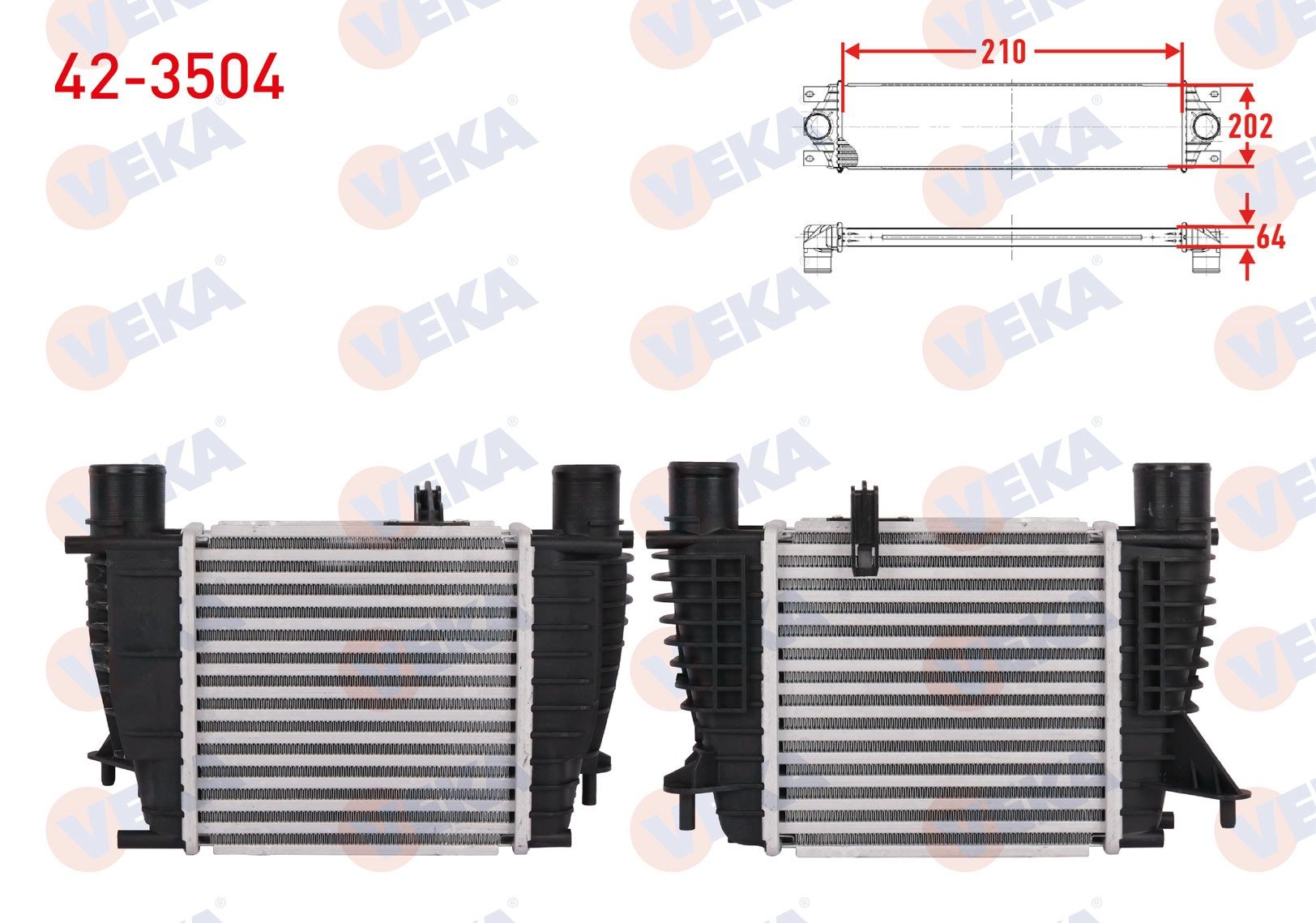 TURBO RADYATORU (INTERCOOLER) RENAULT CLIO III (BR0/1,CR0/1) 1.5 DCI 2005-2012 - 42-3504