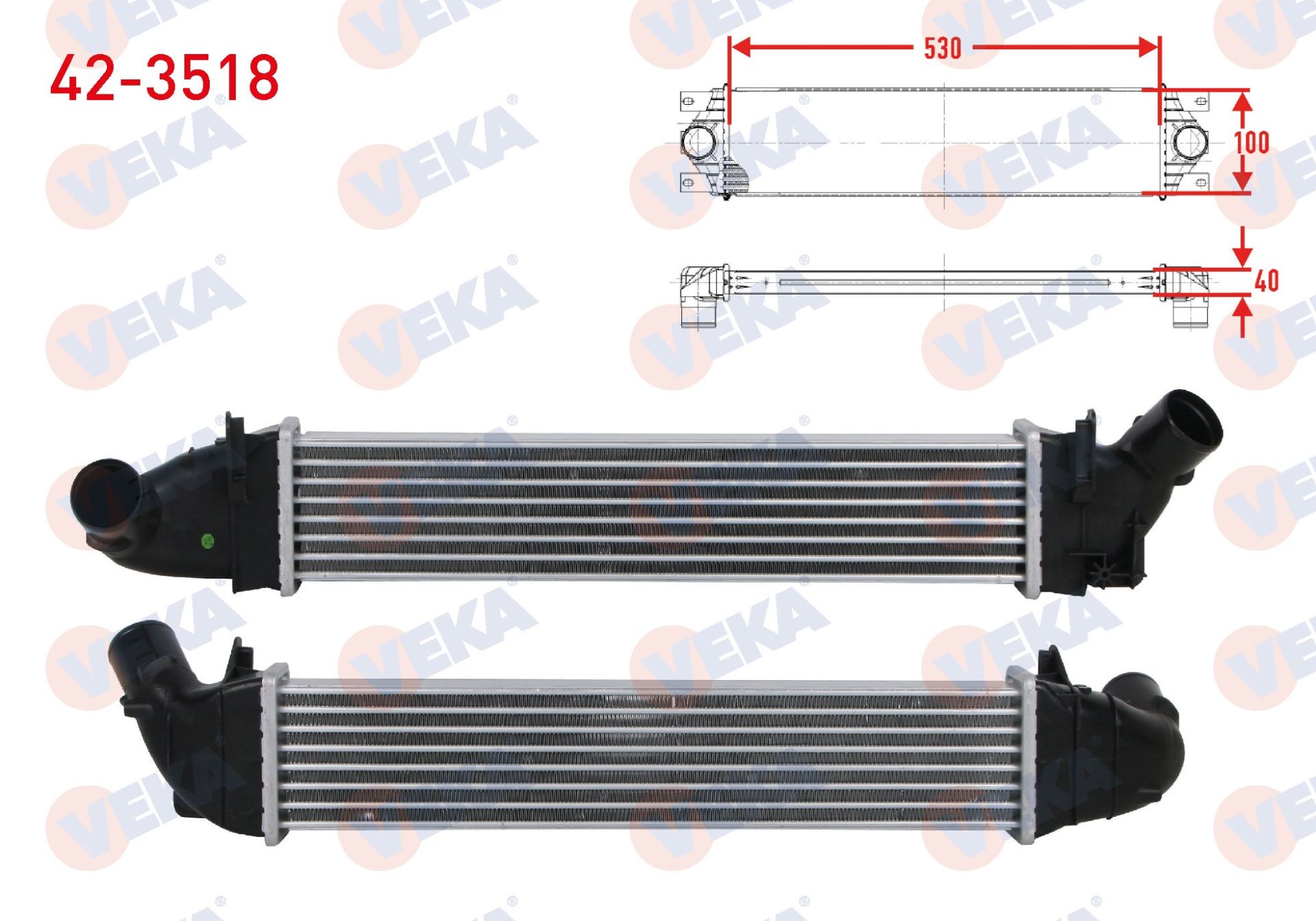 TURBO RADYATORU (INTERCOOLER) DACIA LOGAN (LS) 1.5 DCI 2006-2008 - 42-3518