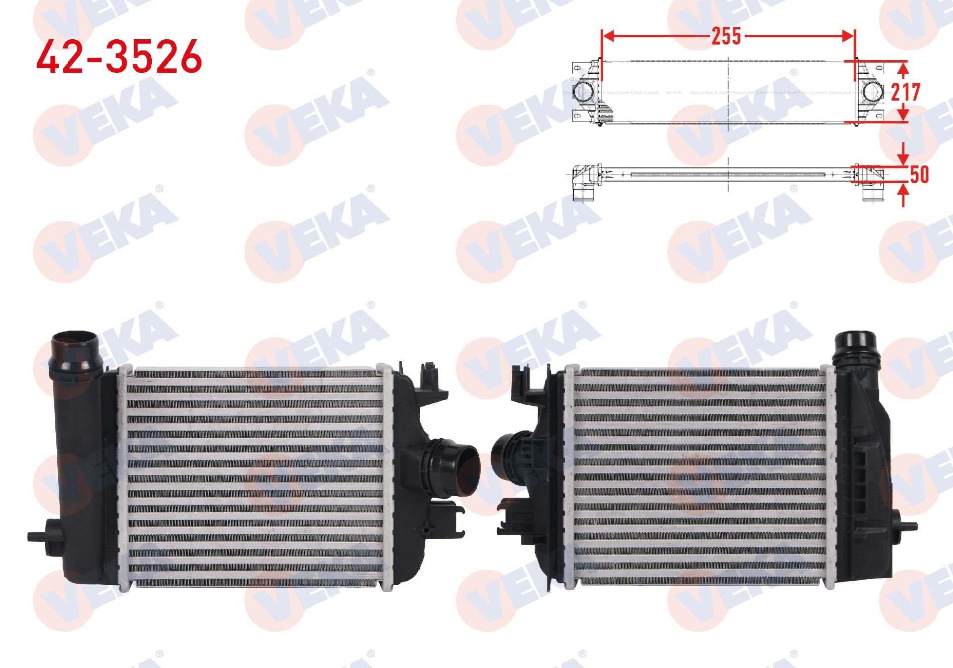 TURBO RADYATORU INTERCOOLER RENAULT CLIO V, 5.5, CAPTUR 1.0 TCe 2019-2024 - 42-3526