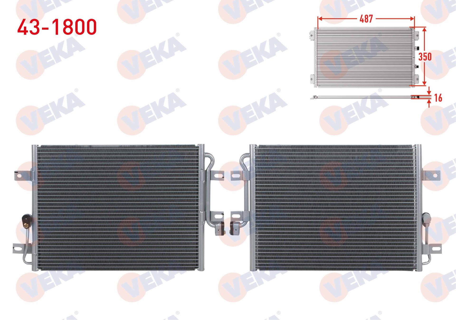 KLIMA RADYATORU FIAT ALBEA 1.2i 2003-2007 - 43-1800