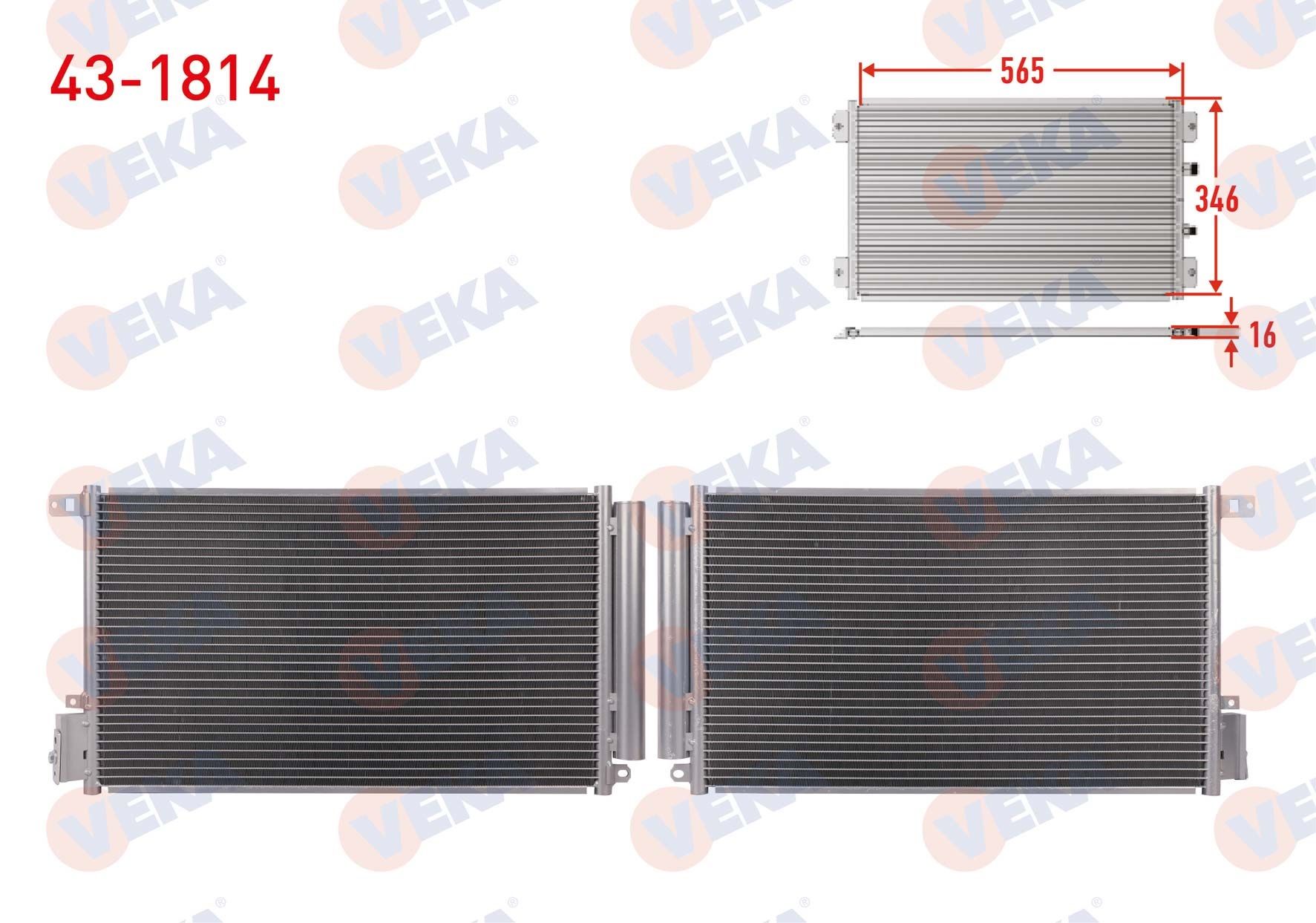 KLIMA RADYATORU FIAT DOBLO (152,263) 1.4 2010- - 43-1814