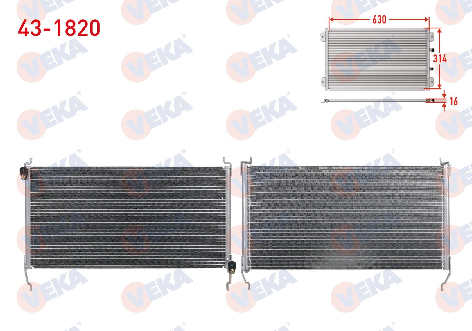KLIMA RADYATORU FIAT MAREA (185) 1.6i 16v A-T/M-T 1996-2007 - 43-1820