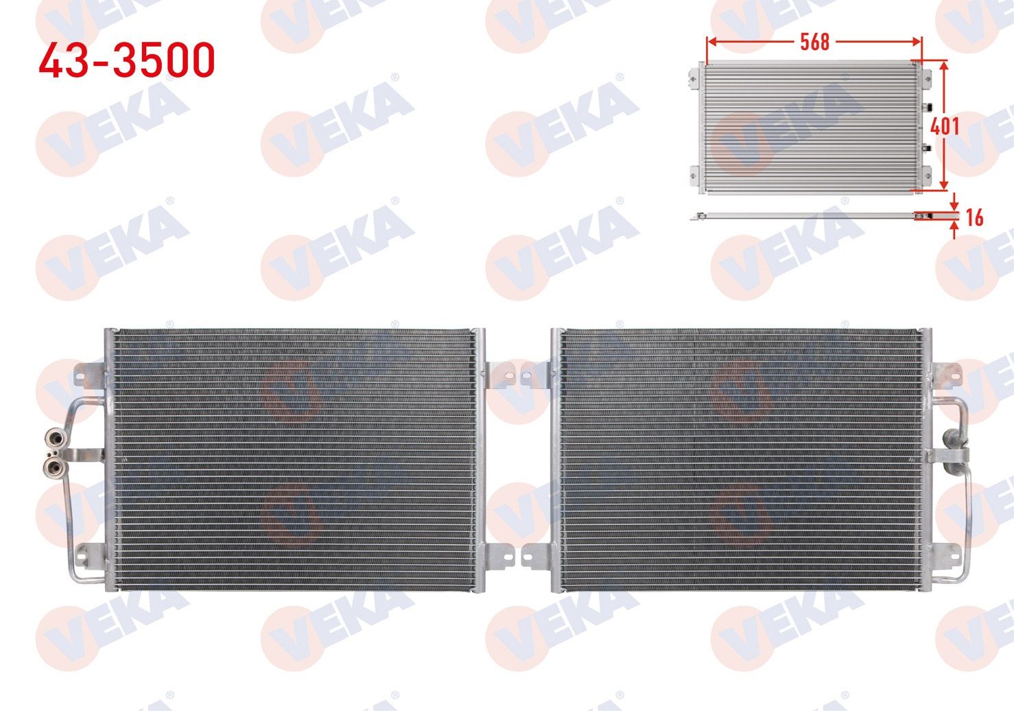 KLIMA RADYATORU RENAULT MEGANE I (BA0/1) 1.4i 16v A-T/M-T 1996-2003 - 43-3500