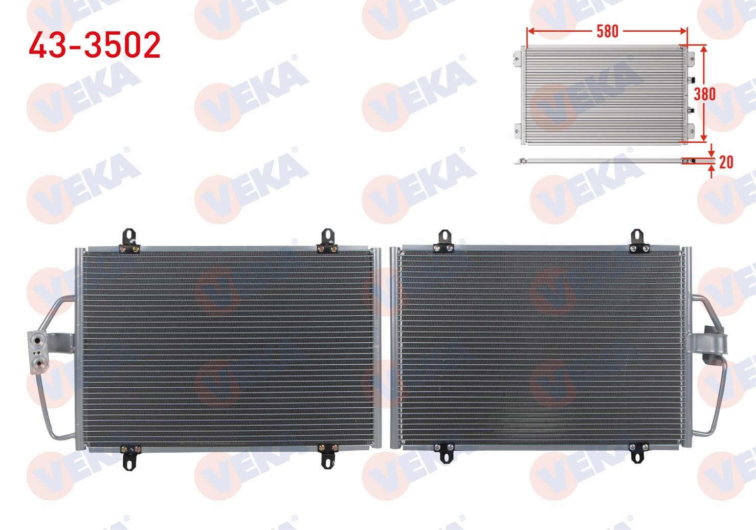 KLIMA RADYATORU RENAULT MEGANE I (BA0/1) 1.4i 16v M-T 1996-2003 - 43-3502