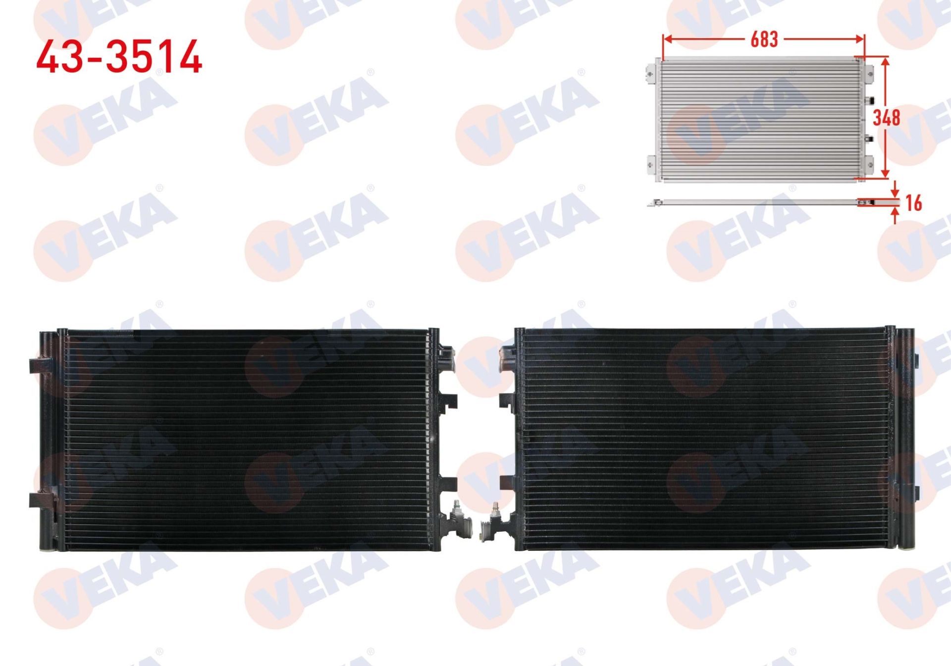 KLIMA RADYATORU RENAULT MEGANE III (KZ0/1) 1.5 DCI 2008-2010 - 43-3514
