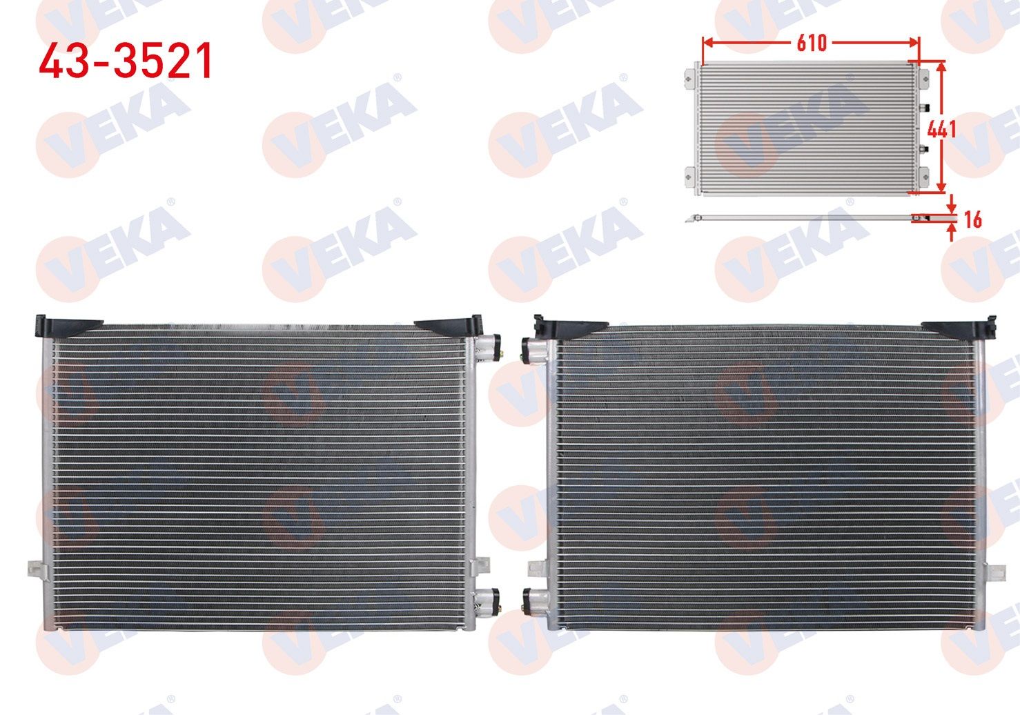 KLIMA RADYATORU RENAULT TRAFIC II (FL) 2.0 DCI (DELIK CAPI 15,5 mm) 2006-2014 - 43-3521