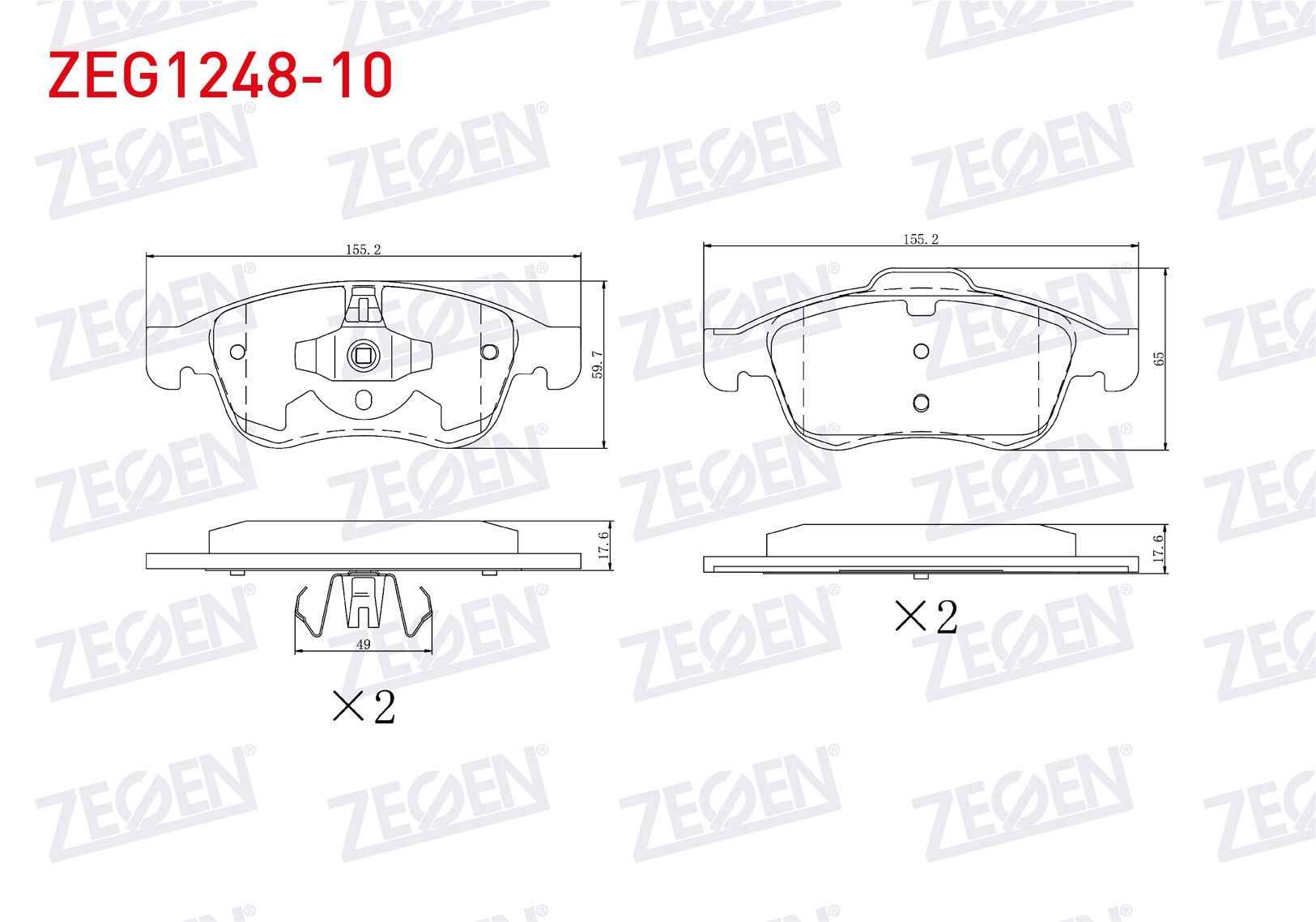 ÖN FREN BALATASI FLUENCE - MEGANE III ZEG1248-10