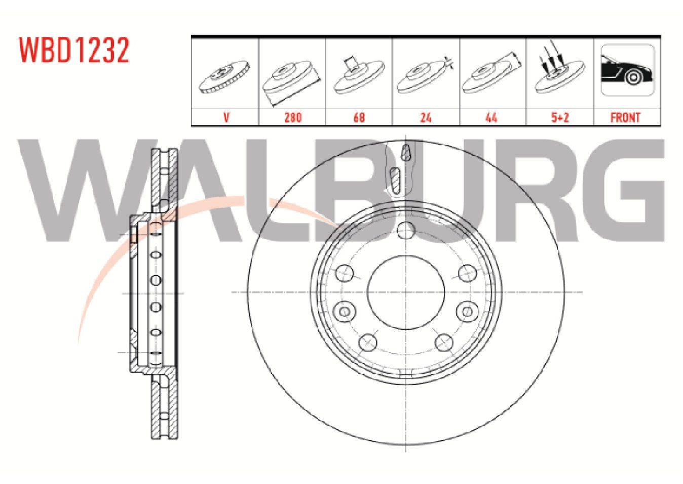 ÖN FREN DİSKİ TAKIM FLUENCE - MEGANE III WBD1232