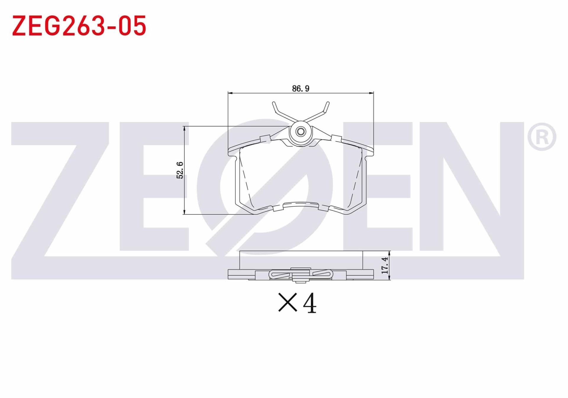 ARKA FREN BALATASI TAKIM FLUENCE - MEGANE II ZEG263-05