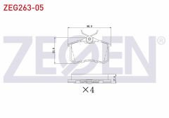 ARKA FREN BALATASI TAKIM FLUENCE - MEGANE II ZEG263-05