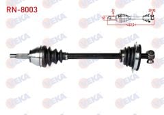 KOMPLE AKS SOL ON KANGOO 1.9 DTI UZUNLUK 624,7mm 1998-2008 RN-8003