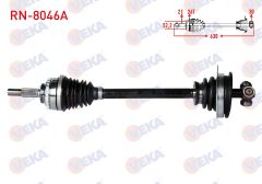 KOMPLE AKS SOL ON RENAULT CLIO II (BB0/1/2,CB0/1/2) 1.5 DCI ABSLI 26 DIS UZUNLUK 630 mm 1998-2005 RN-8046A