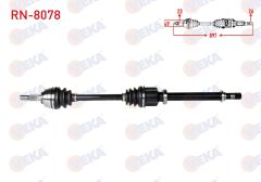 KOMPLE AKS SAG ON UZUNLUK 897mm RENAULT CLIO III 1.2 - 1.4 - 1.5 DCI 2005-2012 / DACIA LOGAN - LOGAN MCV 1.5 DCI - 1.6 2004-2012  RN-8078