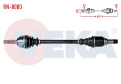 KOMPLE AKS SOL ON RENAULT CLIO III (BR0/1,CR0/1) 1.2i 16v UZUNLUK 651mm 2005-2012 RN-8080