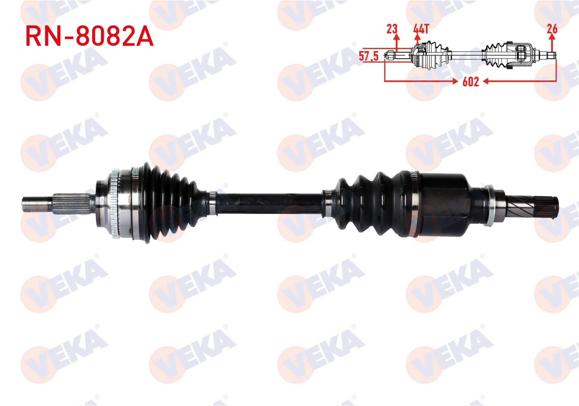 KOMPLE AKS SOL ON RENAULT SYMBOL - THALIA II 1.5 DCI ABSLI 44 DIS UZUNLUK 602mm 2008- RN-8082A