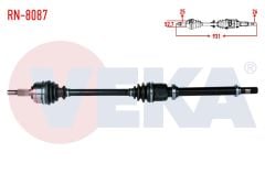 KOMPLE AKS SAG ON RENAULT FLUENCE (L30) 1.5 DCI 5 VITES UZUNLUK 931mm 2009- RN-8087