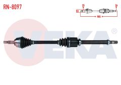 KOMPLE AKS SAG ON RENAULT MEGANE II (BM0/1,CM0/1) 1.5 DCI M-T 6 VITES UZUNLUK 905mm 2002-2008 RN-8097