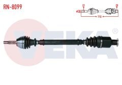 KOMPLE AKS SAG ON RENAULT CLIO II (BB0/1/2,CB0/1/2) 1.4i UZUNLUK 712mm 1998-2005 RN-8099