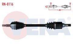 KOMPLE AKS SOL ON RENAULT FLUENCE (L30) 1.5 DCI 6 VITES UZUNLUK 680mm 2009- RN-8116