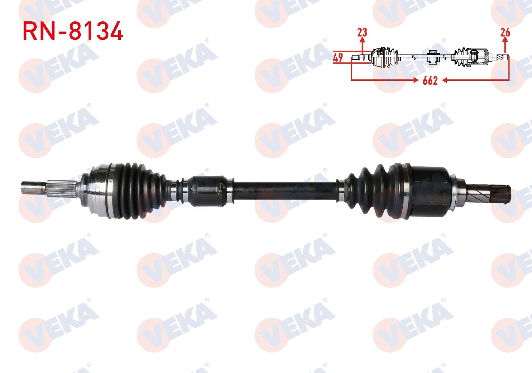 KOMPLE AKS SOL ON UZUNLUK 662mm RENAULT CLIO IV 1.5 DCI 2012-2020 RN-8134