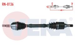 KOMPLE AKS SOL ON RENAULT KANGOO (KW0/1) 1.5 DCI 105 HP 6 VITES UZUNLUK 680mm 2008- RN-8136
