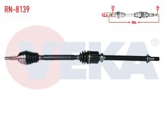 KOMPLE AKS SAG ON RENAULT FLUENCE (L30) 1.5 DCI 6 VITES A-T UZUNLUK 984 mm 2009- RN-8139