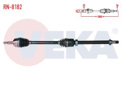 KOMPLE AKS SAG ON UZUNLUK 1040mm RENAULT MEGANE IV (BVA6) 1.5 DCI (EURO 6) 6 A-T (SNZ-DC4) 2016- RN-8182