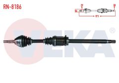 KOMPLE AKS SAG ON RENAULT KOLEOS (HY_) 2.0 DCI A-T UZUNLUK 971mm 2008-2014 RN-8186