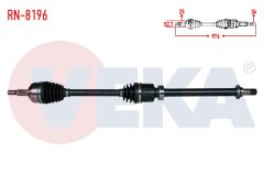 KOMPLE AKS SAG ON RENAULT CAPTUR 1.2 - 1.5 DCI A-T UZUNLUK 976mm 2013- RN-8196