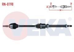 KOMPLE AKS SAG ON RENAULT CLIO IV 0.9 TCE UZUNLUK 909mm 2012- RN-8198