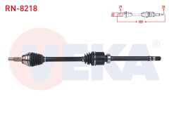KOMPLE AKS SAG ON UZUNLUK 989mm RENAULT TALISMAN 1.6 DCI A-T 2015- RN-8218