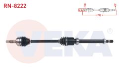 KOMPLE AKS SAG ON UZUNLUK 915mm RENAULT CAPTUR 1.5 DCI MT 6 ILERI 2013- RN-8222