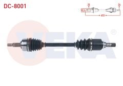 KOMPLE AKS SOL ON UZUNLUK 653mm DACIA DOKKER 1.5 DCI - 1.6i 6 VITES 2012- / LODGY 1.5 DCI 6 VITES 2012- DC-8001