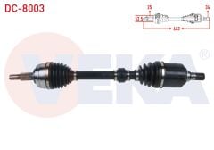 KOMPLE AKS SOL ON UZUNLUK 643mm DACIA DUSTER 1.5 DCI A-T 2017- -DC-8003
