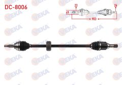 KOMPLE AKS SAG ON UZUNLUK 903mm DACIA LOGAN II / SANDERO II 1.0 SCE 6 M-T 2016- - DC-8006