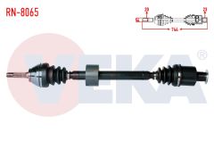 KOMPLE AKS SAG ON DACIA SOLENZA 1.4i UZUNLUK 744mm 2003- - RN-8065