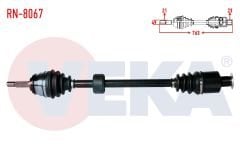 KOMPLE AKS SAG ON DACIA LOGAN (LS) 1.4 UZUNLUK 763mm 2004-2012 - RN-8067